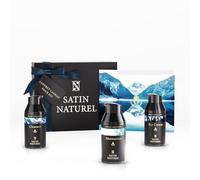 Cadeau pour Homme - Coffret Cadeau Homme - Nettoyant Visage Homme + Creme Hydratante Visage Homme + Crème Contour des Yeux Anti Cerne Homme 3x30ml, Cadeau Homme par Satin Naturel