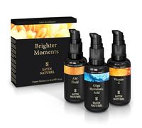 Satin Naturel Coffret Cadeau Luxueux pour Femme - Set Beauté Bien-Être 3×30 ml avec Sérum Vitamine C, Sérum Acide Hyaluronique & Fluide Beauté aux Céramides à l’Aloe Vera Bio - Idée Cadeau Noël