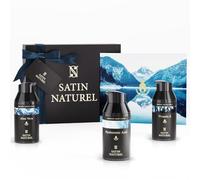Cadeau pour Homme - Coffret Cadeau Homme - Nettoyant Visage Homme + Creme Hydratante Visage Homme + Crème Contour des Yeux Anti Cerne Homme 3x30ml, Cadeau Homme par Satin Naturel