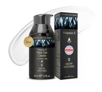 Gel Creme Contour des Yeux Anti Cerne Homme à la Vitamine E Acide Hyaluronique & Taurine Vegetale 30ml - Anti Rides - Bio et à Base d' Aloe Vera - Satin Naturel