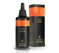 2-EN-1 - Creme Hydratante Visage Légère + Primer Maquillage Bio 50ml - Peau Lissée et Rajeunie - Creme de Jour - Soin Visage Femme à Base d' Aloe Vera - Vegan Skincare - AM Fluid -Satin Naturel