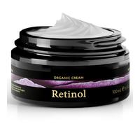 Creme Hydratante Visage Bio au Retinol et Acide Salicylique Visage 100ml - Creme de Nuit Parfum Figue - Soins pour le Visage à Base d' Aloe Vera Bio pour Peaux Sensibles - Satin Naturel