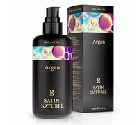 Huile Argan Bio 200ml, Huile Cheveux Pousse Cheveux et Brillance - Huile Visage Hydratante Naturelle - Huile Demaquillant Visage - Huile dargan visage - Huile d'Argan Bio - Argan Oil - Satin Naturel
