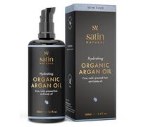 Huile Argan Bio 100ml, Huile Cheveux Pousse Cheveux et Brillance - Huile Visage Hydratante Naturelle - Huile Demaquillant Visage - Huile dargan visage - Huile d'Argan Bio - Argan Oil - Satin Naturel