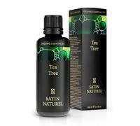 Satin Naturel Huile Essentielle Tea Tree Bio 100ml - Arbre à Thé Vegan pour Diffuseur, Soins Naturels de la Peau, Aromathérapie, Anti-Imperfections et Purifiant