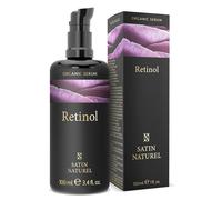 Retinol Serum Visage Bio 100ml, avec Niacinamide + Acide Hyaluronique + Aloe Vera pour un Effet Anti Rides Puissant Immediat pour le Soir - Soins pour Peaux Sensibles par Satin Naturel