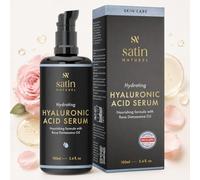 Satin Naturel Sérum Acide Hyaluronique à Forte Teneur 100 ml - Soin Visage Bio à l’Acide Hyaluronique - Hydratant Anti Âge Vegan - Hydratation 24 h - Soin pour Femmes et Hommes