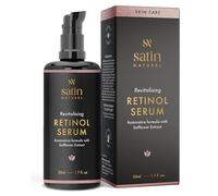 Retinol Serum Visage Bio 50ml, avec Niacinamide + Acide Hyaluronique + Aloe Vera pour un Effet Anti Rides Puissant Immediat pour le Soir - Soins pour le Visage pour Peaux Sensibles par Satin Naturel
