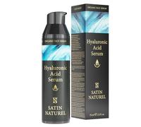 Satin Naturel Sérum Visage Homme 75ml - Acide Hyaluronique, Aloe Vera & Spiruline - Hydratation, Fermeté & Éclat - Anti-Âge Naturel - Soin Visage Homme Anti-Rides Peau Sensible Hydratation
