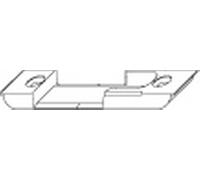 Satin partie de fermeture, décalage pliage Air 4 mm, 9 mm, universel, argent (30545), 1 pièce