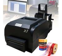 Satin Ribbon Printer Machine Digital Ribbon Printer for Gifts Wrapping 200DPI 150 mm/s Label Printer Foil Stamping Printing Machine,25-108mm/20-50mm/12-20mm Width, Supports 50+ Languages,20-50mm