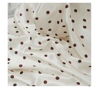 Satin Tissus Tissu satiné soyeux à pois
