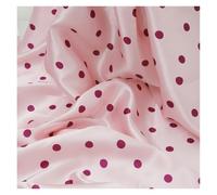 Satin Tissus Tissu satiné soyeux à pois