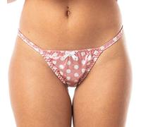 Satini Mesdames Belle Satin à Pois Culotte Bikini (Rose Clair - Pois, XL)