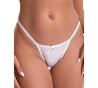 Satini Mesdames Belle Satin Culotte Bikini (Blanc, M)