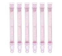 Satini Réglable Plastique Clip Porte-Jarretelles Ceinture Lingerie Sangles (Rose Clair, 1.2cm)