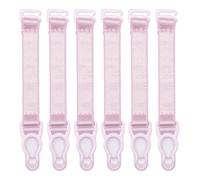 Satini Short Plastique Clip Porte-Jarretelles Ceinture Lingerie Sangles (Rose Clair, 1.2cm)