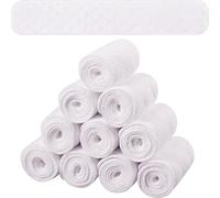 SATINIOR 10 Doublures de Soutien-Gorge Anti-Transpiration en Coton Rectangulaire 3 Couches pour Femme (Blanc, XXL)