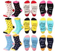 SATINIOR 6 Paires de Chaussettes Cadeaux pour Employés avec Inscription Merci pour Tout Chaussettes Amusantes pour Femmes et Hommes Cadeau Inspirant pour les Enseignants Infirmières Collègues