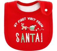 SATINIOR Bavoirs de Noël pour Bébé C'est Mon Premier Bavoir de Noël pour Bébé Cadeaux de Noël pour Bébé pour Garçon Fille Bébés Nouveau-Nés Tout-Petits (Nouveauté)