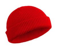 SATINIOR Bonnet de Trawler Watch Cap Chapeau de Crâne à Revers Bonnet Unisexe d’Hiver de Pêcheur (Rouge),Taille unique