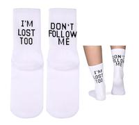 SATINIOR Cadeau de Chaussettes de Noël Drôles Unisexes Cadeau de Chaussettes Grossières Chaussettes Chanceuses(Lost)