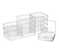 SATINIOR Lot de 12 boîtes de rangement en plastique transparent avec couvercle à charnière pour perles et plus (3,54 x 2,36 x 1,26 pouces)