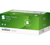 Satino by wepa 277420 Essuie-mains en papier Satino by wepa pliage en couches comfort 2 plis 3.072 serviettes
