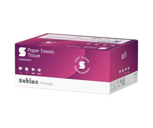 Satino Wepa 276790 Lot de 2 880 feuilles de papier essuie-mains double épaisseur compatible PT3 Blanc