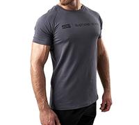Satire Gym - T-Shirt de Sport en Coton pour Homme - Coupe Ajustée et à Séchage Rapide - Fitness et Gym - (Gris, S)