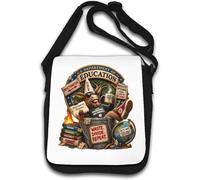 Satirical Critique of Education System Sac à bandoulière Blanc