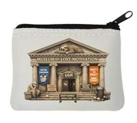 Satirical Museum Porte-monnaie en néoprène avec motif perdu Blanc 10 x 11 cm
