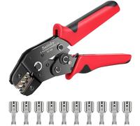 Satisby Pince à Sertir pour Cosses Plates, 0.5-2.5mm²/20-13 AWG Structure du Cliquet Pince pour Cosses Plates à Sertir 2.8/4.8/6.3mm