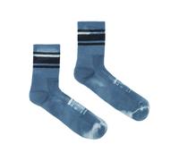 Satisfy - Chaussettes de running en laine de mérinos - Merino Tube Socks Indigo Tie-Dye pour Homme en Nylon - Taille 43-46 - Bleu Bleu 43-46