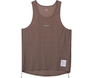 Satisfy - Débardeur de trail running respirant - Space-O Singlet Falcon pour Homme - Taille L - Marron Marron L
