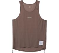 Satisfy - Débardeur de trail running respirant - Space-O Singlet Falcon - Taille L - Marron Marron L