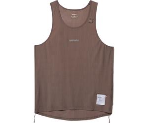 Satisfy - Débardeur de trail running respirant - Space-O Singlet Falcon - Taille L - Marron Marron L