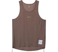 Satisfy - Débardeur de trail running respirant - Space-O Singlet Falcon - Taille M - Marron Marron M