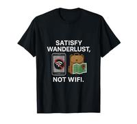 Satisfy Wanderlust Not WiFi Travel Adventure Design T-Shirt