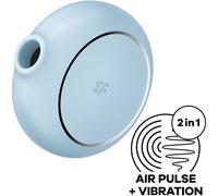 SATISFYER AIR PULSE - Stimulateur et Vibrateur Double Air Pulse Pro To Go 3 Bleu