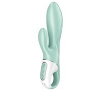 Satisfyer Vibromasseur Rabbit Gonflable Air Pump Bunny 5 Connecté Silicone Menthe