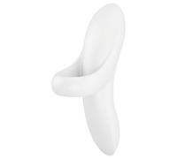 Satisfyer Bold Lover - stimulateur de doigt vibrant rechargeable étanche blanc