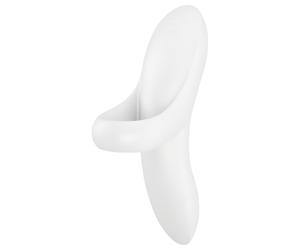 Satisfyer Bold Lover - stimulateur de doigt vibrant rechargeable étanche blanc