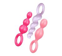 Satisfyer Booty Call Perles pour anus Rose, Violet, Rouge Silicium 3 pièce(s)