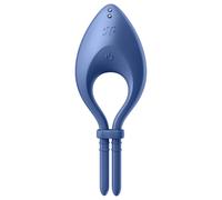 Satisfyer Bullseye - anneau pénien vibrant connecté - silicone bleu
