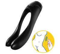 Satisfyer Candy Cane - vibromasseur double étanche rechargeable - noir