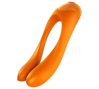 Satisfyer Candy Cane - vibromasseur double étanche rechargeable - orange