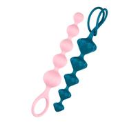 Satisfyer Chapelet Anal Beads Color‚s x 2, Farbe:Türkis/Rosa