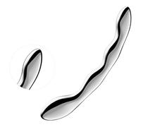 Satisfyer Cosmic Crest 2 - gode ondulé acier inoxydable - argent