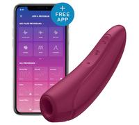 Satisfyer Curvy 1+ - Stimulateur clitoridien à ondes d’air contrôlé par application (rouge)